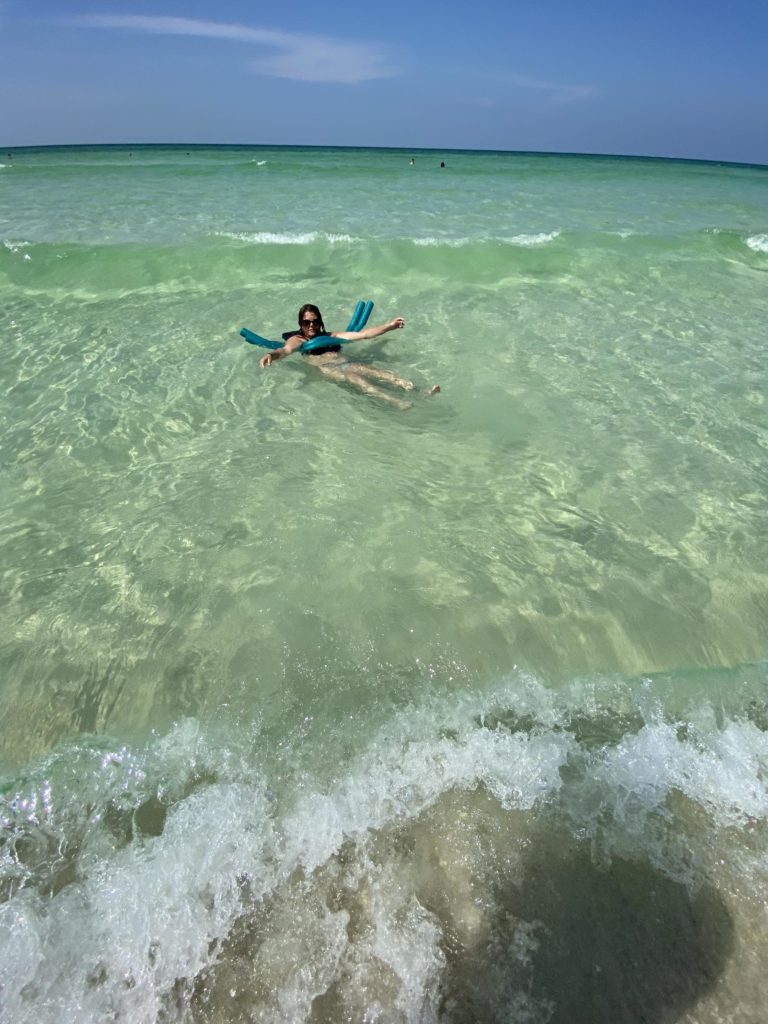 floating on my panama city beach vacation