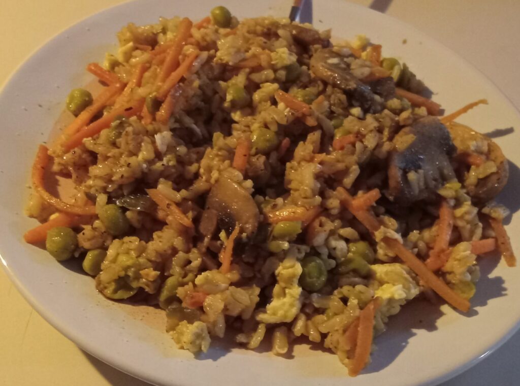 fried veggie rice, Homemade fried veggie rice, Southern fried rice recipe, vegetable rice, easy fried rice recipe, Southern comfort food, veggie rice dish, homemade rice recipe, fried rice with vegetables