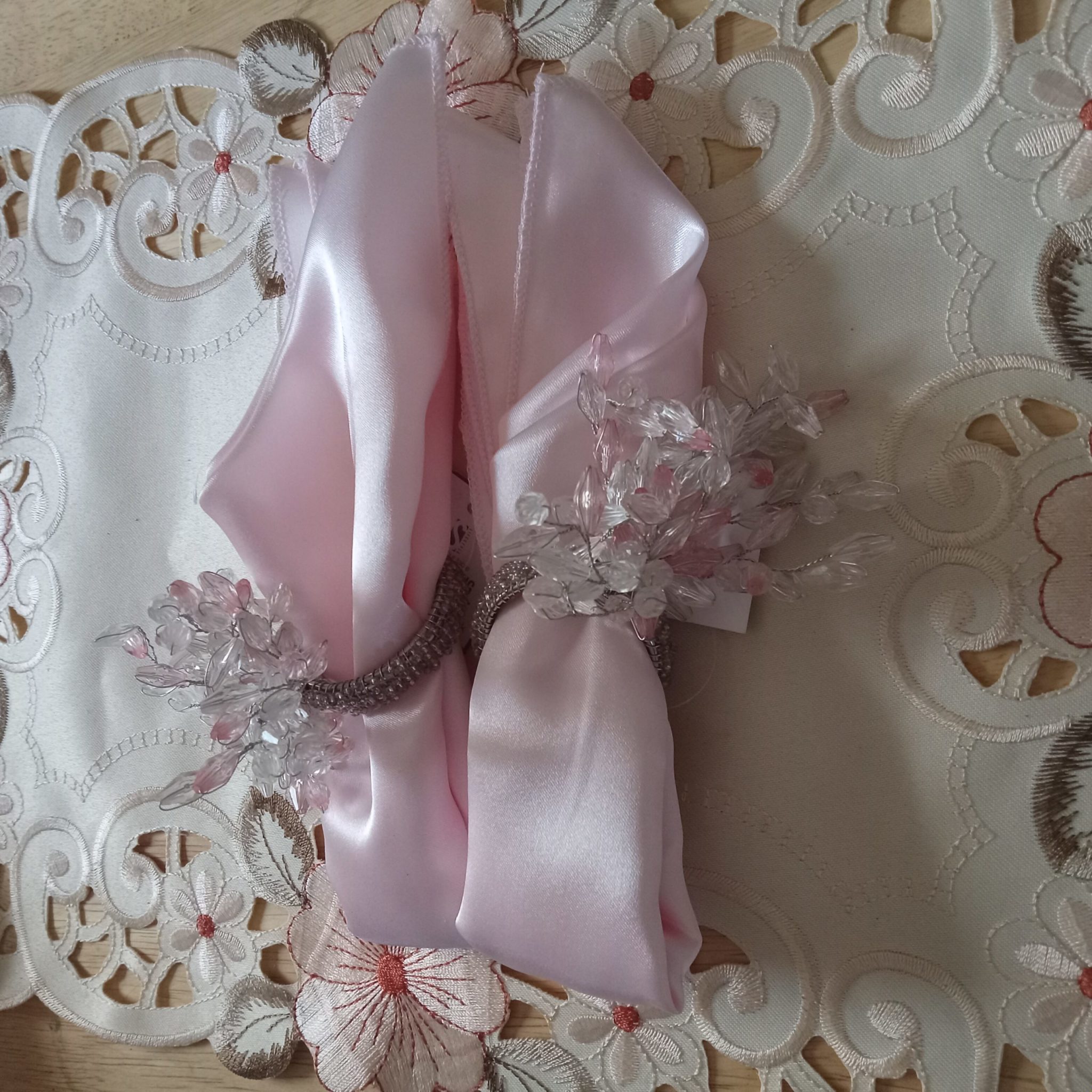 cute pink table napkin set