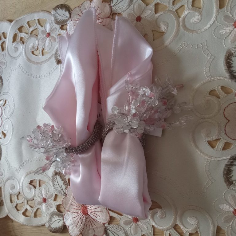 Silk Pink Table Napkin Set