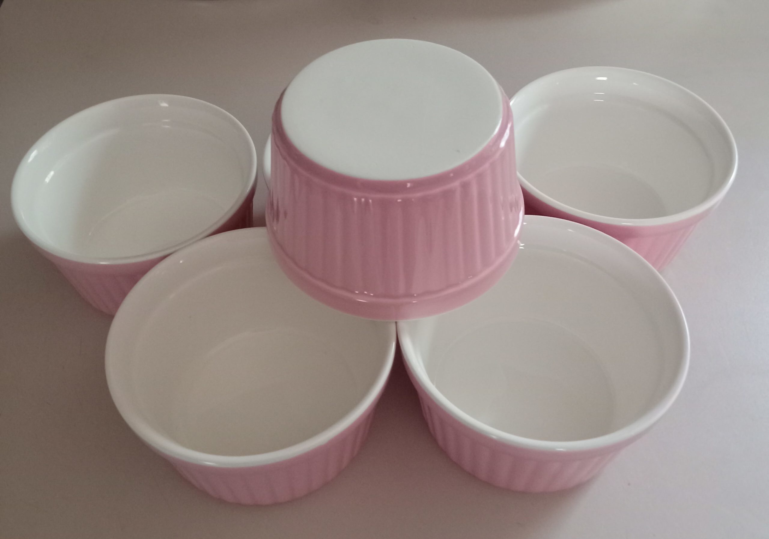 Pink ramekin baking dishes ceramic ramekins individual baking dishes pink kitchen decor ramekin baking cups cute baking dishes feminine baking accessories pastel pink ramekins small baking dishes personal sized desserts