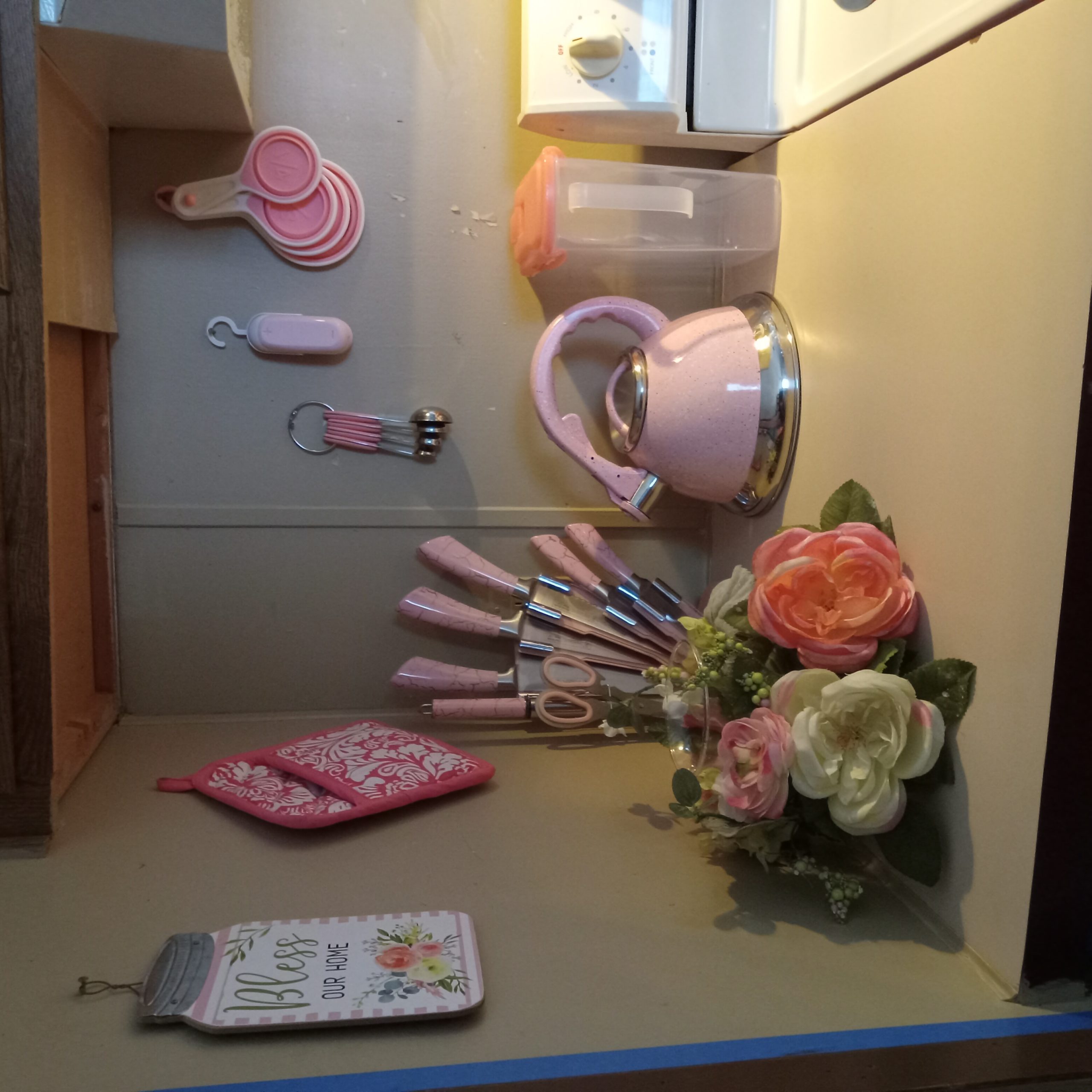 follow me as I transform my kitchen into a pretty pink kitchen oasis