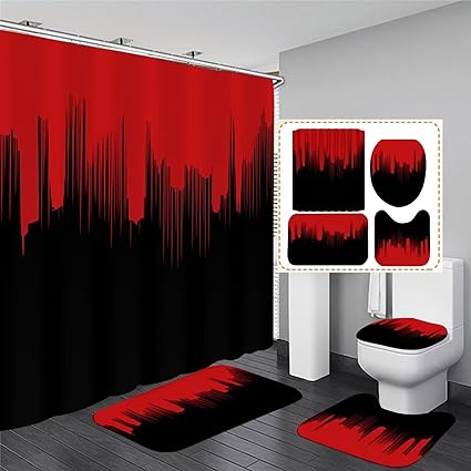 Very Disappointed with the Red and Black Shower Curtain Set