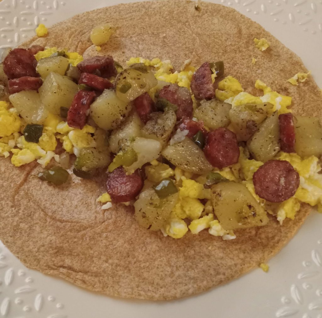 best breakfast tacos, breakfast tacos with sausage, potato breakfast tacos, hickory smoked sausage tacos, easy breakfast taco recipe, hearty breakfast ideas, sausage and potato breakfast tacos, best tacos for breakfast