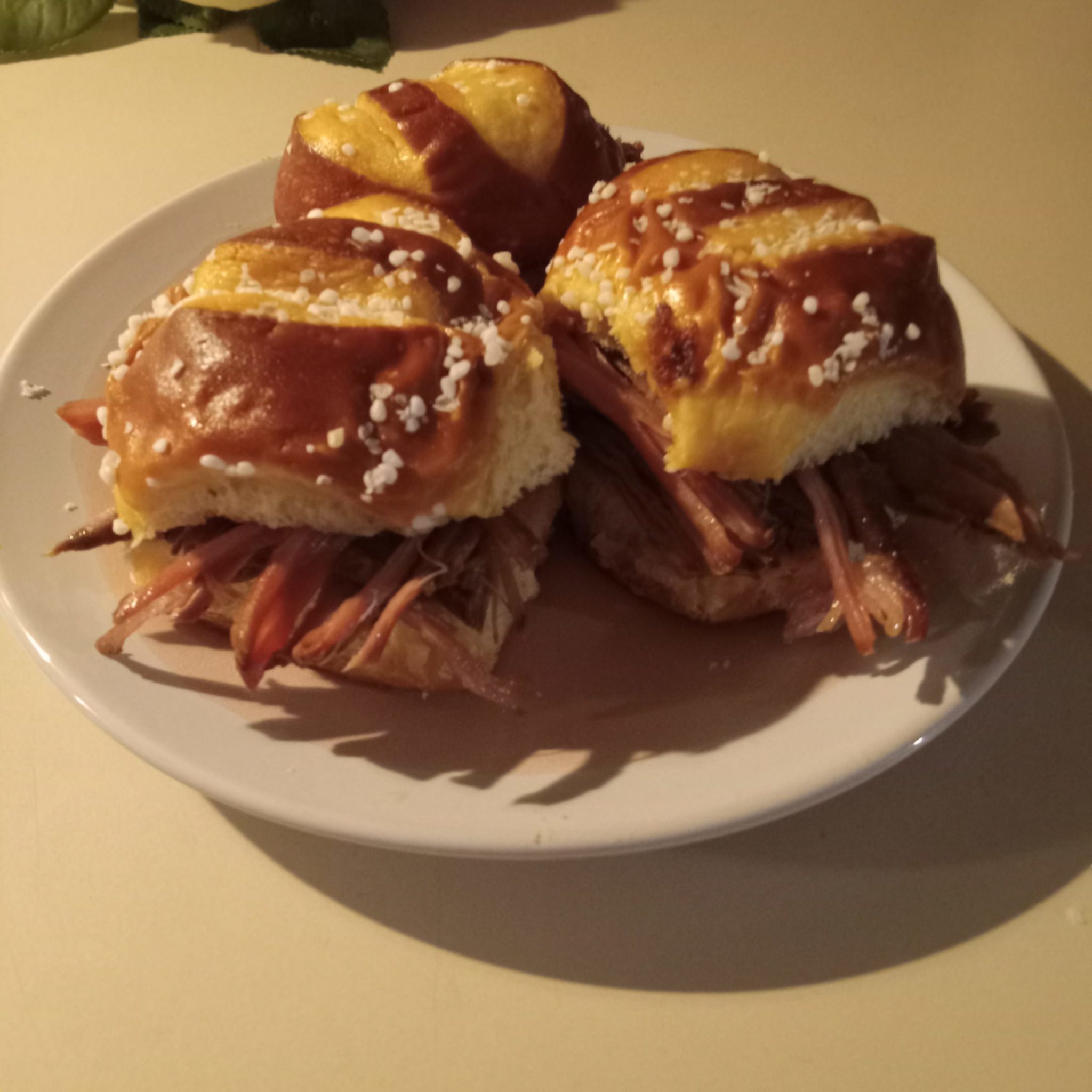 Pretzel Brisket Sliders Recipe