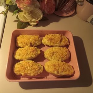 scampi-ed crab twice baked potatoes recipe