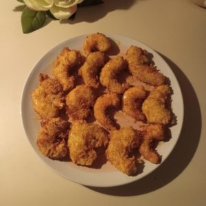 southern honey drizzled & fried coconut shrimp recipe