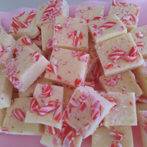 Simple White Peppermint Fudge