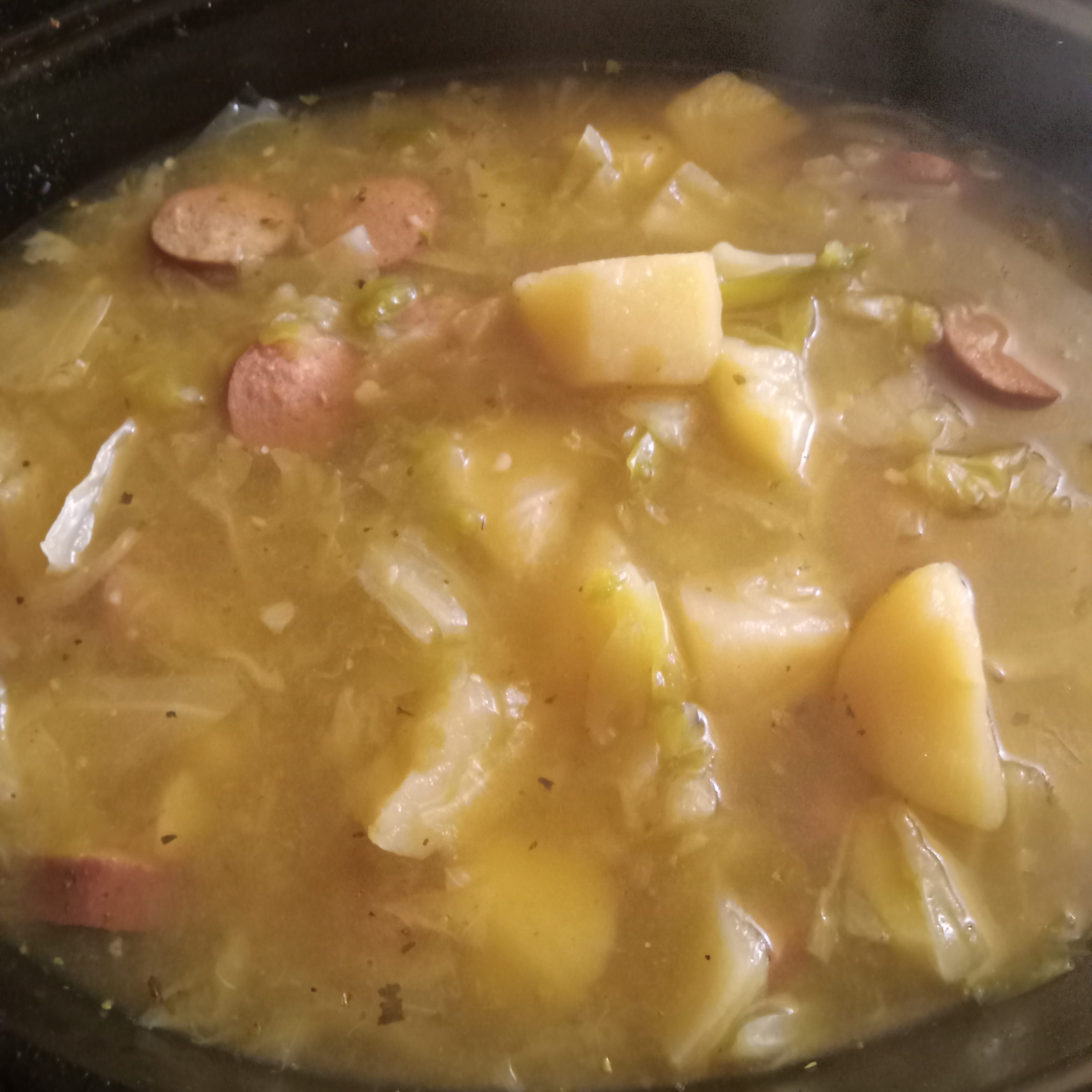 Cabbage and smoked sausage recipe Southern one pot meal fall comfort food smoked sausage and cabbage easy cabbage and sausage dinner healthy Southern recipes Conecuh sausage recipe cabbage and potatoes recipe Southern comfort food recipes hearty one pot meals