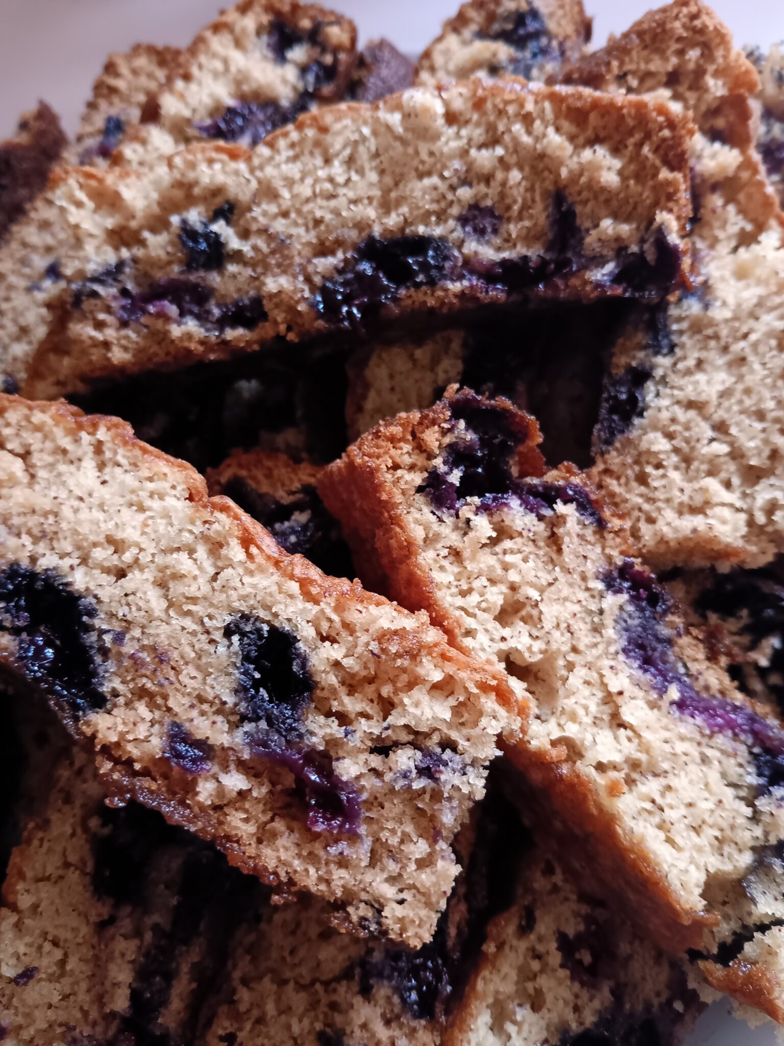 simple homemade blueberry banana bread