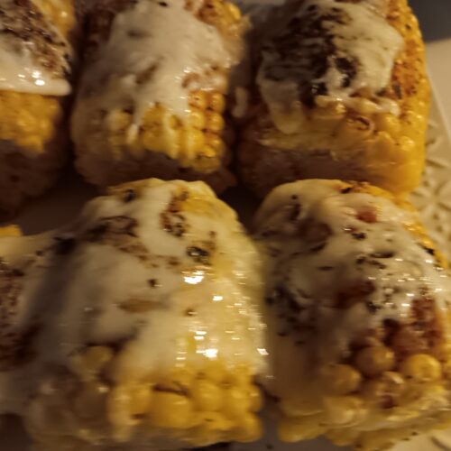 baked corn cobs spicy baked corn Southern side dish corn with cheese sincere scribbles southern recipes southern side dishes southern food blog